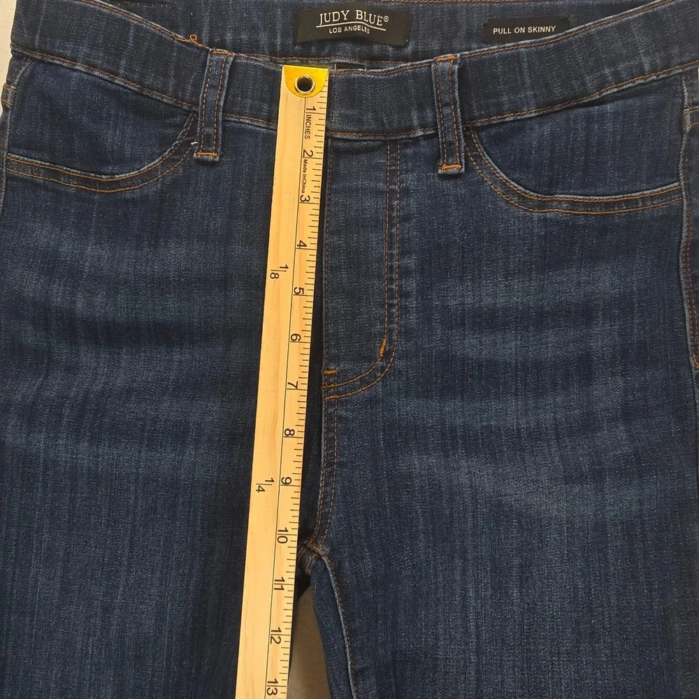 Judy Blue Pull On Skinny Jeans Womens 9/29 Dark Wash High Rise Denim Leggings